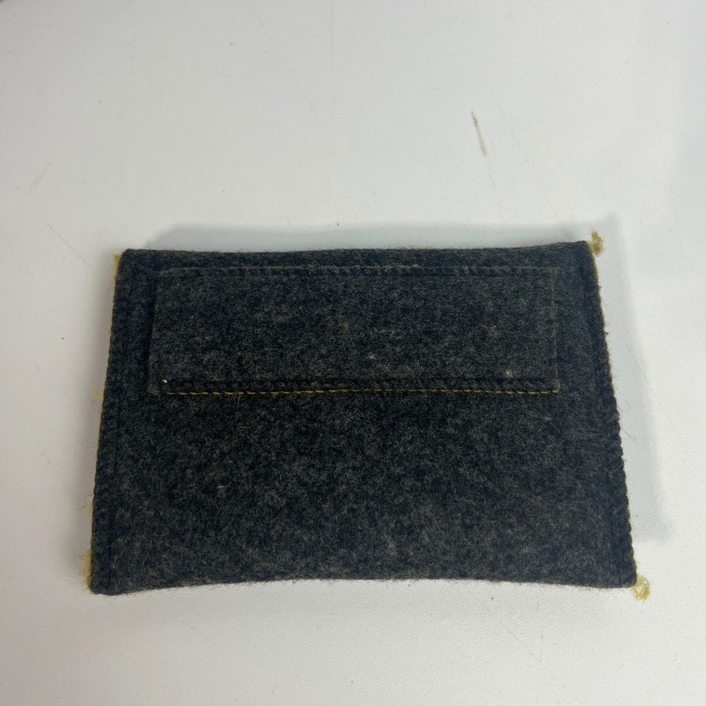 Helen Kaminski Sydney Australia Felted Wool Tote Bag Charcoal Grey Mustard inter - Picture 8 of 11